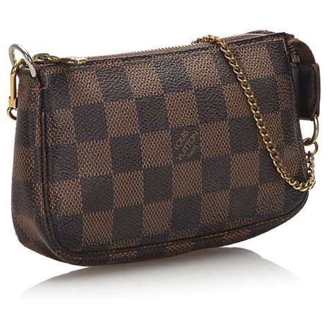 louis vuitton pochette accessoires damier ebene mini brown|Louis Vuitton neonoe Damier Ebene.